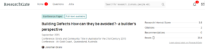 Defects a Builders View, Dr Jon Drane, building defects, city development processes, chronology of building defects, history of building defects, a decade of dangeorous defects. Dead city areas.