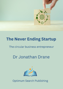 The Never Ending Startup Book and Podcast by Dr Jon Drane. Startup journey and stories